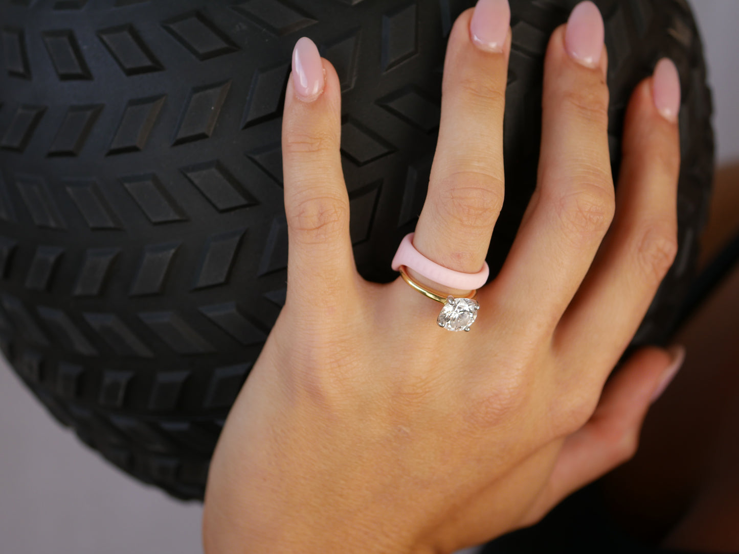 Ring protector: Baby pink